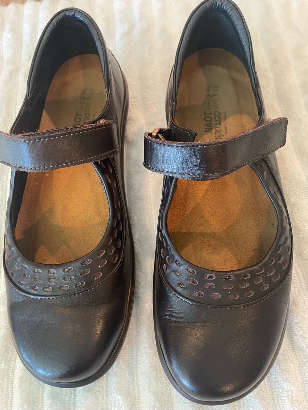 Dark Brown Mary Jane Leather Comfort Shoes